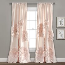 Embroidered tulle curtain 2024 panel with trimmings braid 